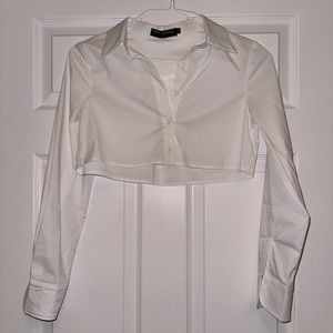 Cropped White Blouse